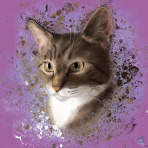 - Rupert - Custom Commission Digital Cat Portrait