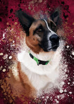 Custom Commission Digital Dog Portrait