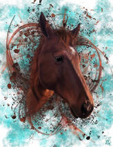 - Vigo - Custom Digital Memorial Commission Horse Equine Pet Portrait