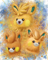 Pawmi Pawmo Pawmot Evolution Portrait Pokemon Fan Art Generation 9 Nine
