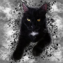 Custom Commission Digital Cat Portrait