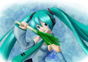 - Hatsune Miku - Digital Vocaloid Fan Art