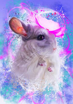 Chinchilla Custom Digital Pet Portrait