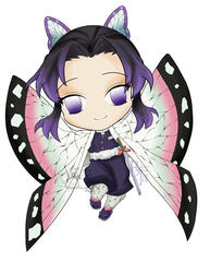 - Shinobu Kochō - Insect Pillar Demon Slayer Chibi Digital Fan Art